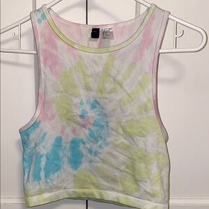 Divided H&M Medium Multicolor Tie-Dye Ribbed Tank Top